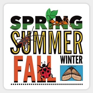 Four Seasons Of Bugs Sticker